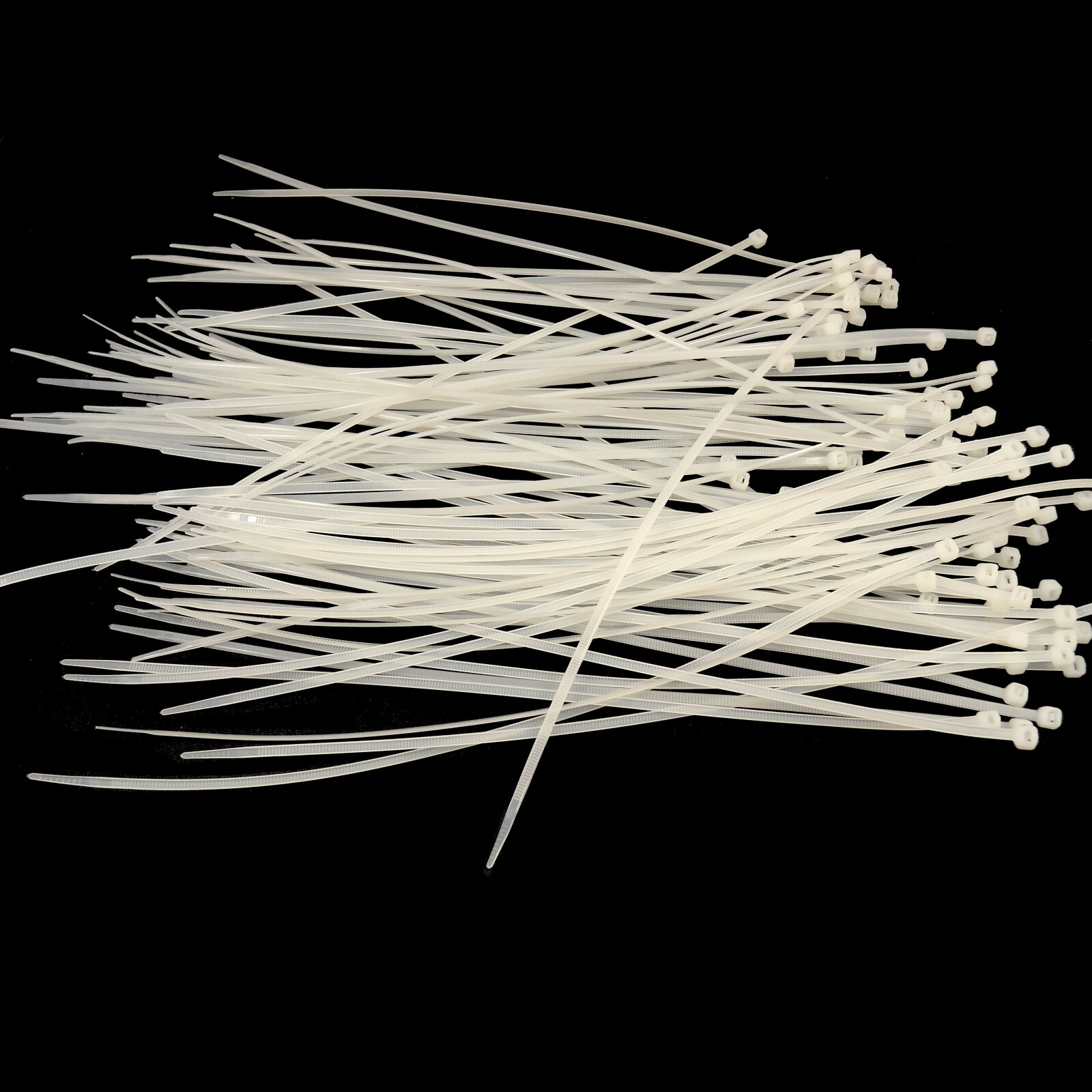 100 PCS Pack 12" inch WHITE Network Cable Cord Wire Tie Strap 40 Lbs Zip Nylon