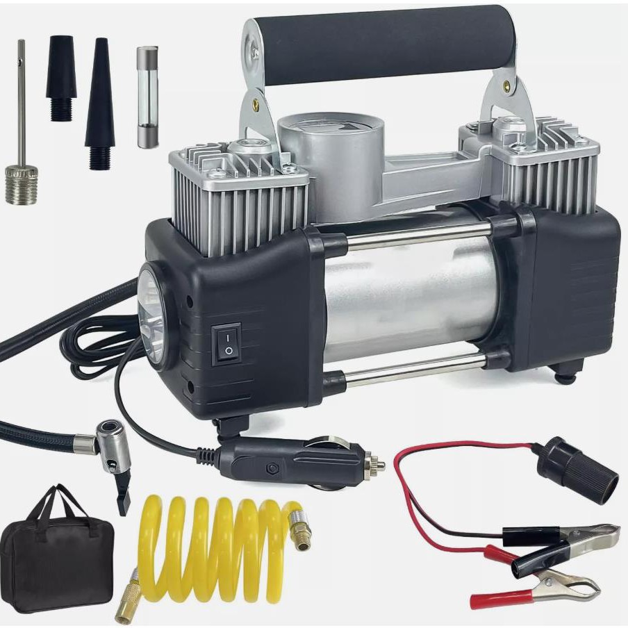 Air Compressor Pump Heavy Duty 12V Electric Car Tyre Inflator 150PSI Portable