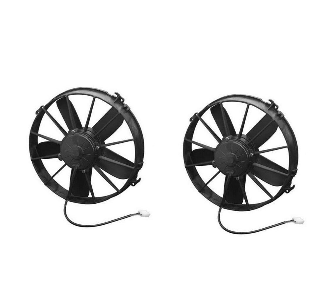 2X 12" Puller Cooling Fan 30102038 For SPAL CFM Straight Blade VA01-AP70/LL-36A