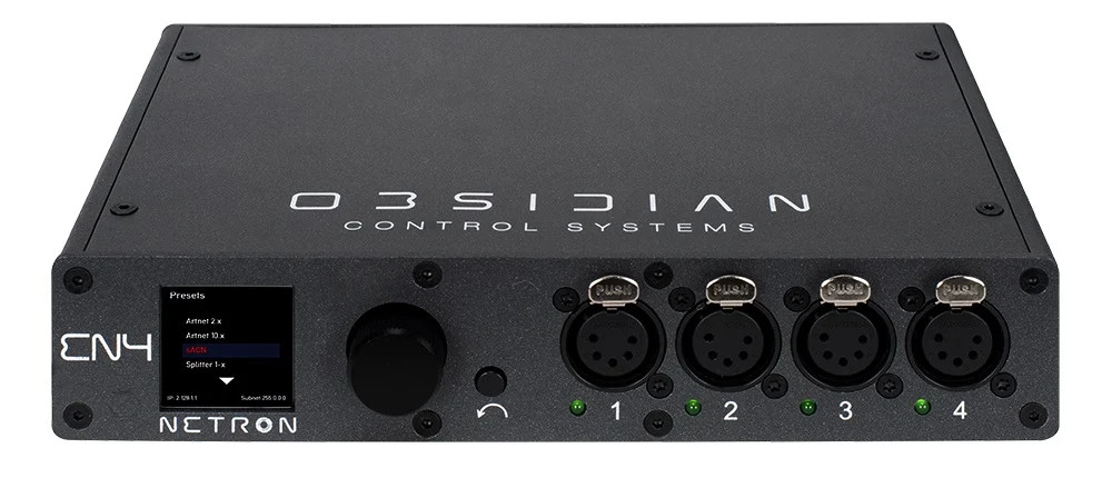 Obsidian Control Systems EN4 4 Port sACN/Art-Net to DMX/RDM Gateway 5-pin XLR