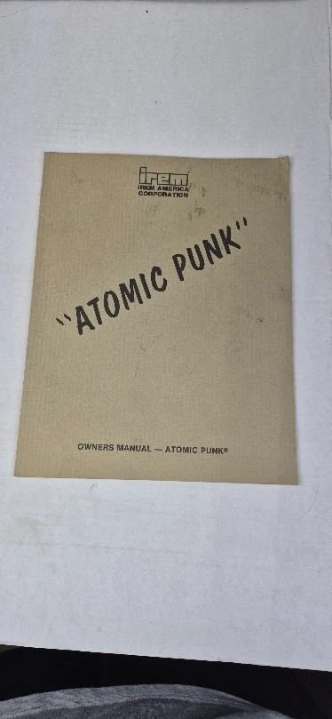 Original Factory Atomic Punk Irem  Arcade Video Game Manual