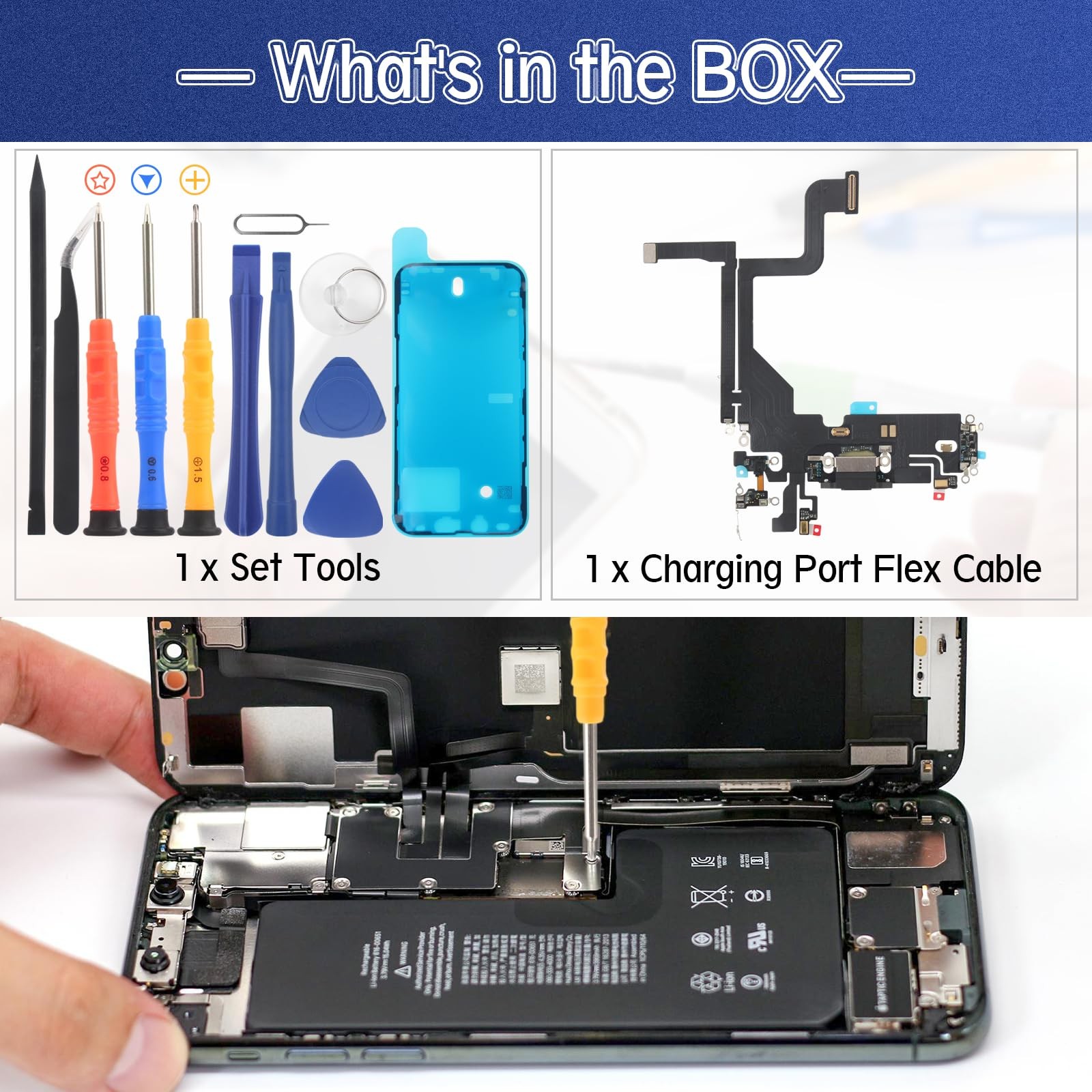 for iPhone 13 Pro Charging Port Flex Cable Replacement for iPhone 13 Pro Repl...