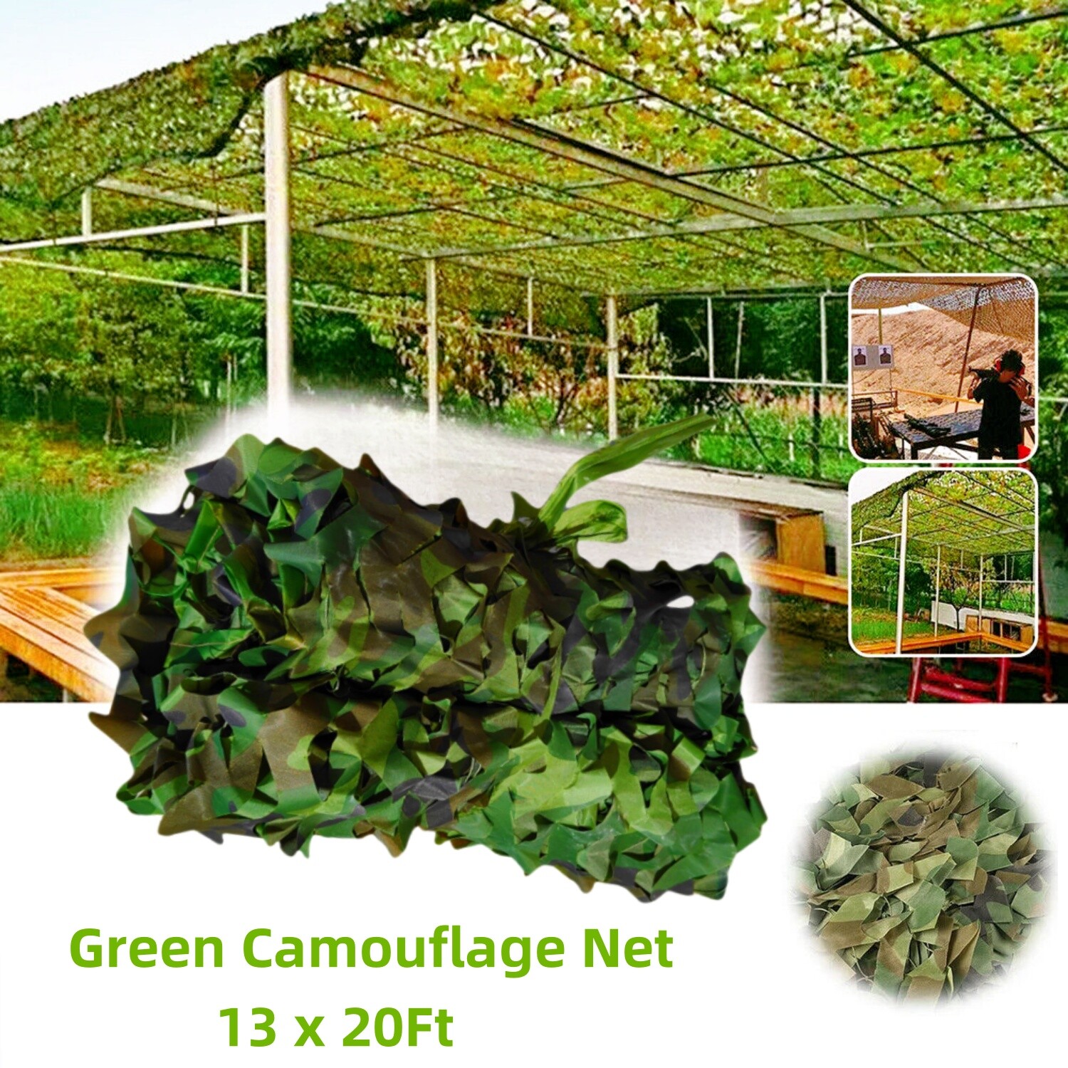13x20Ft Camping Camouflage Netting Military Camo Sunshade Mesh Hunting Car Cover