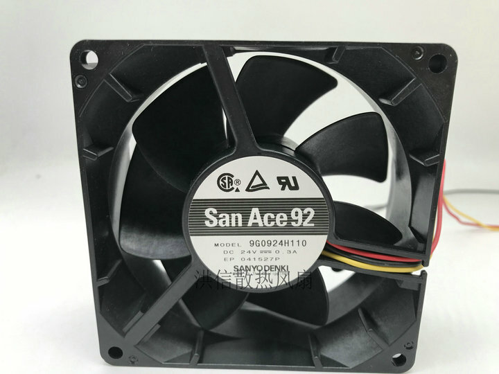 1pcs   Sanyo 9G0924H110 DC24V 0.3A 9038 3-wire inverter cooling fan