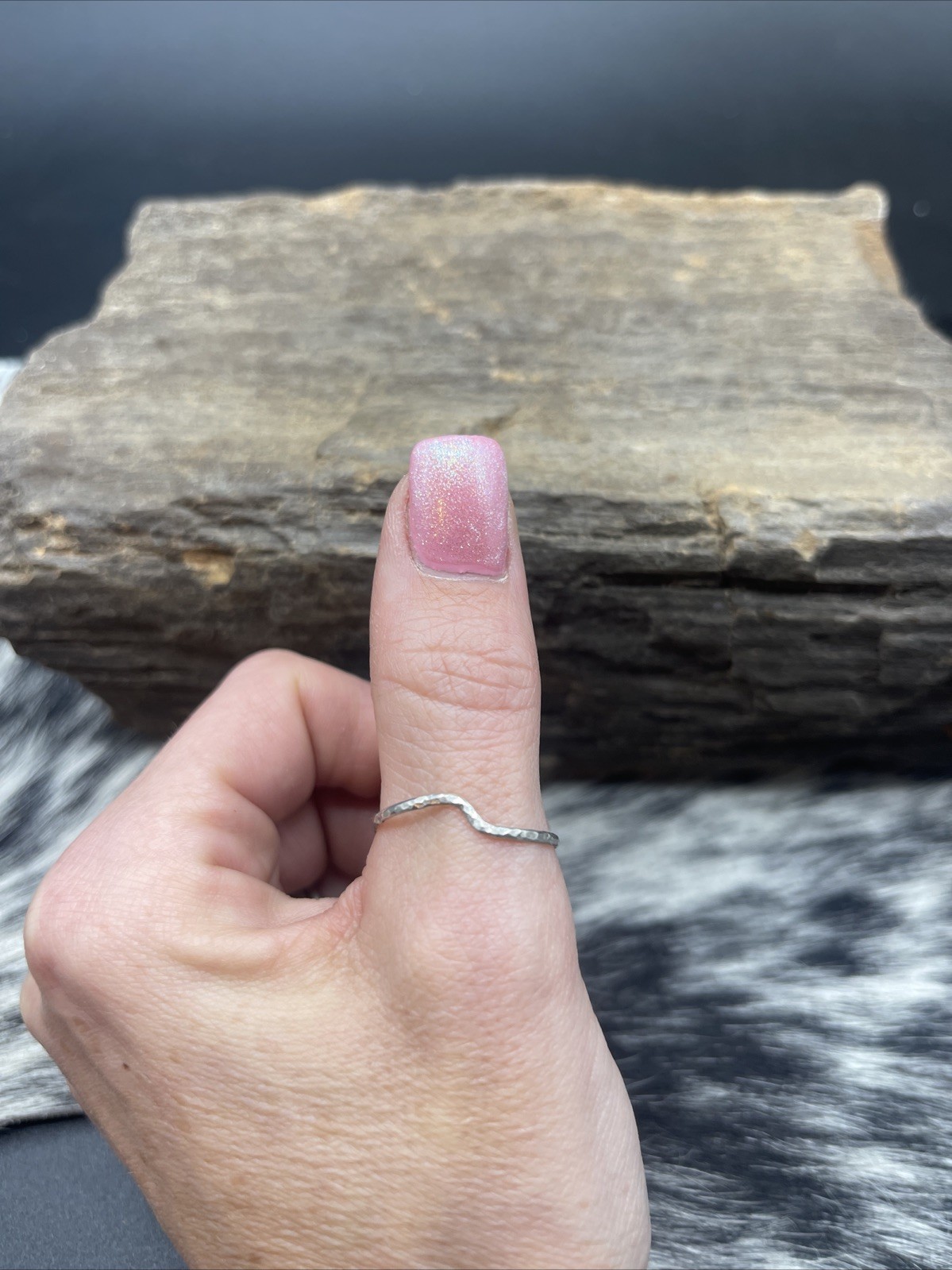 Stunning Unique Handmade 925 Sterling Silver Stackable Band Ring #B176
