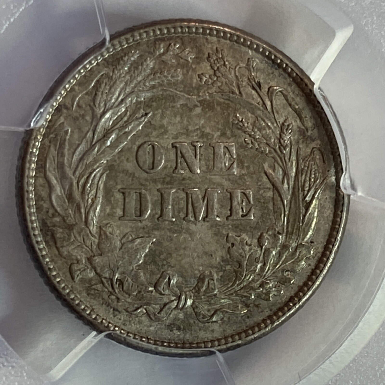 1892 Barber Dime 10c PCGS Certified AU58