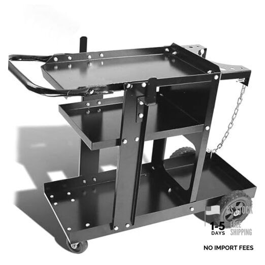 Welding Cart for Mig Welder - Table Top Cabinet with Gas Bottle Storage -