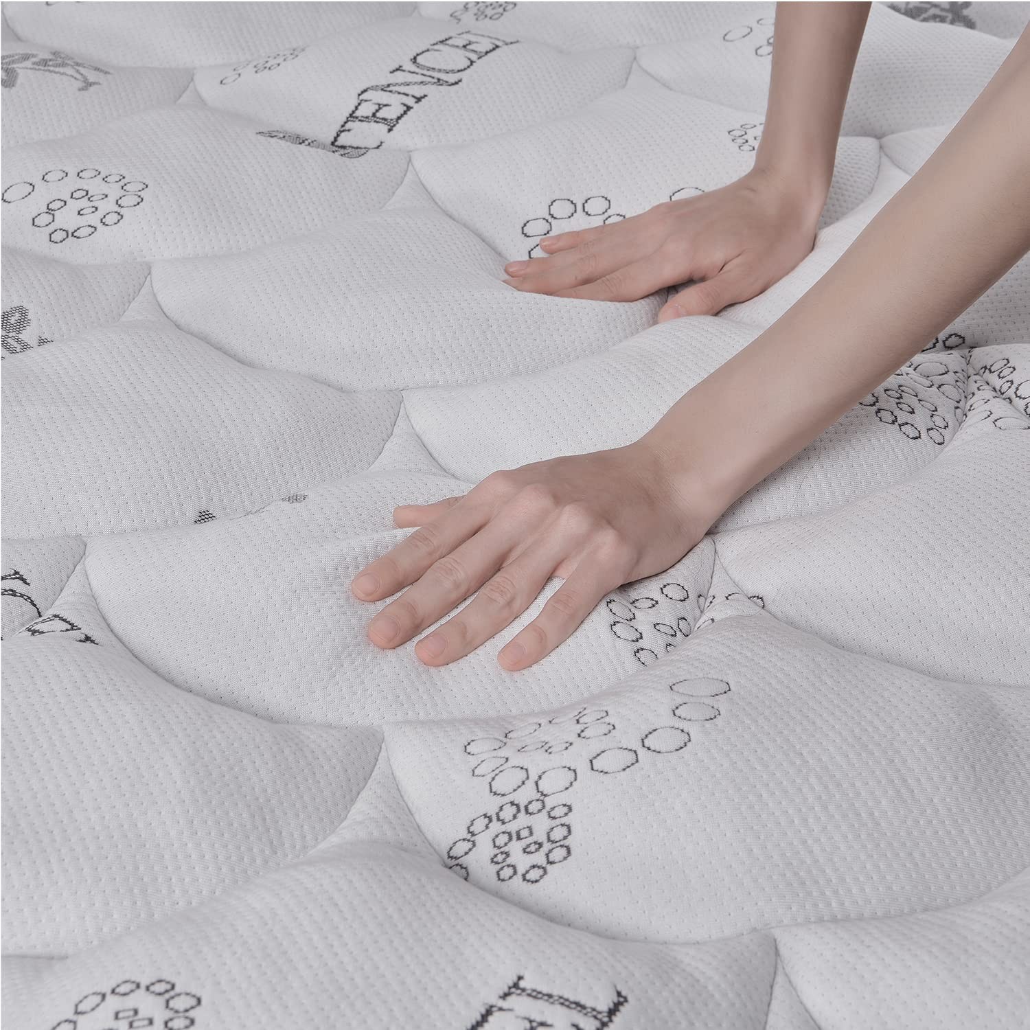 Softhour Padded Twin XL, 3d Cotton Filled-rayon Bamboo Blend Tencel-white