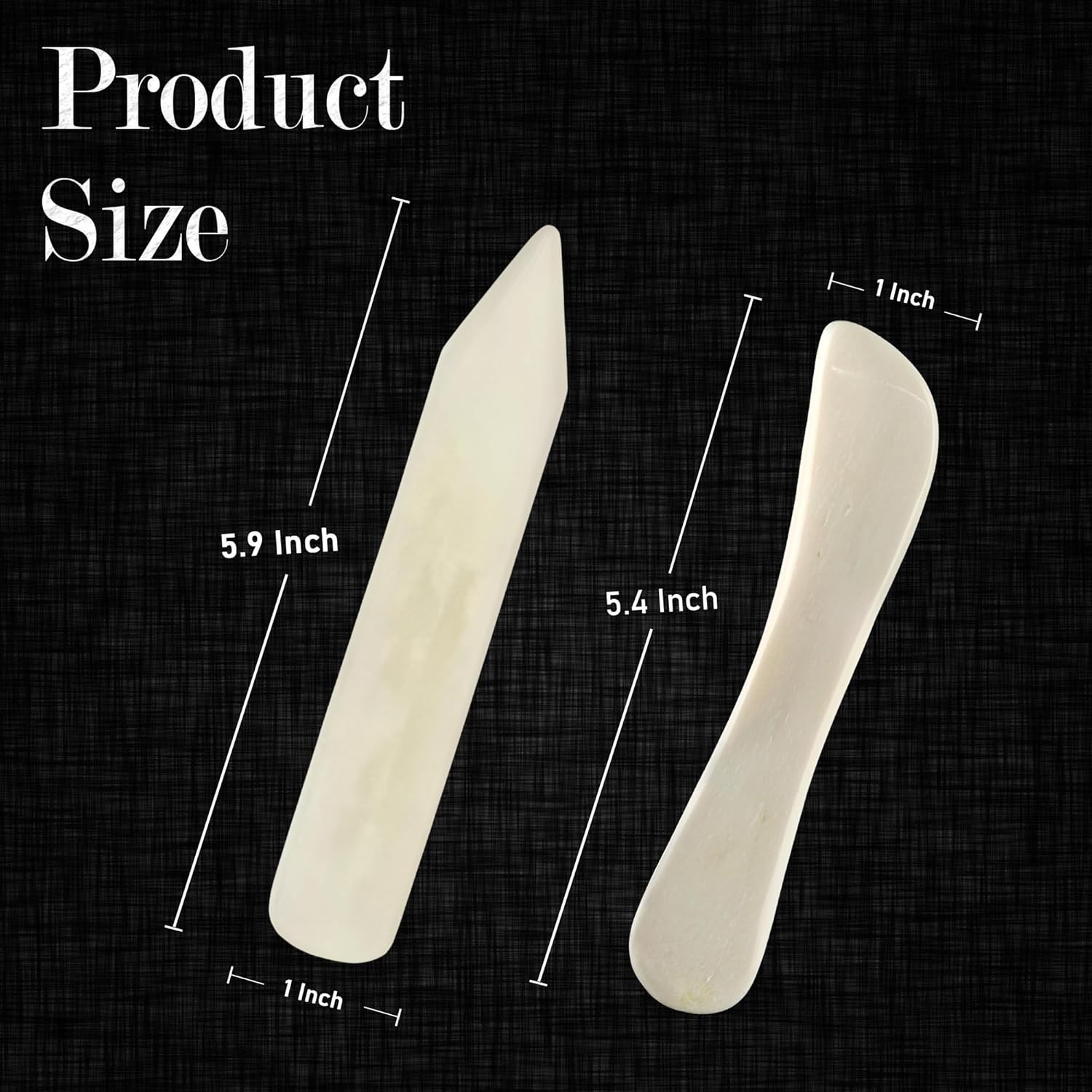 Bone folder and creaser tool 2 pack for paper and leather crafts