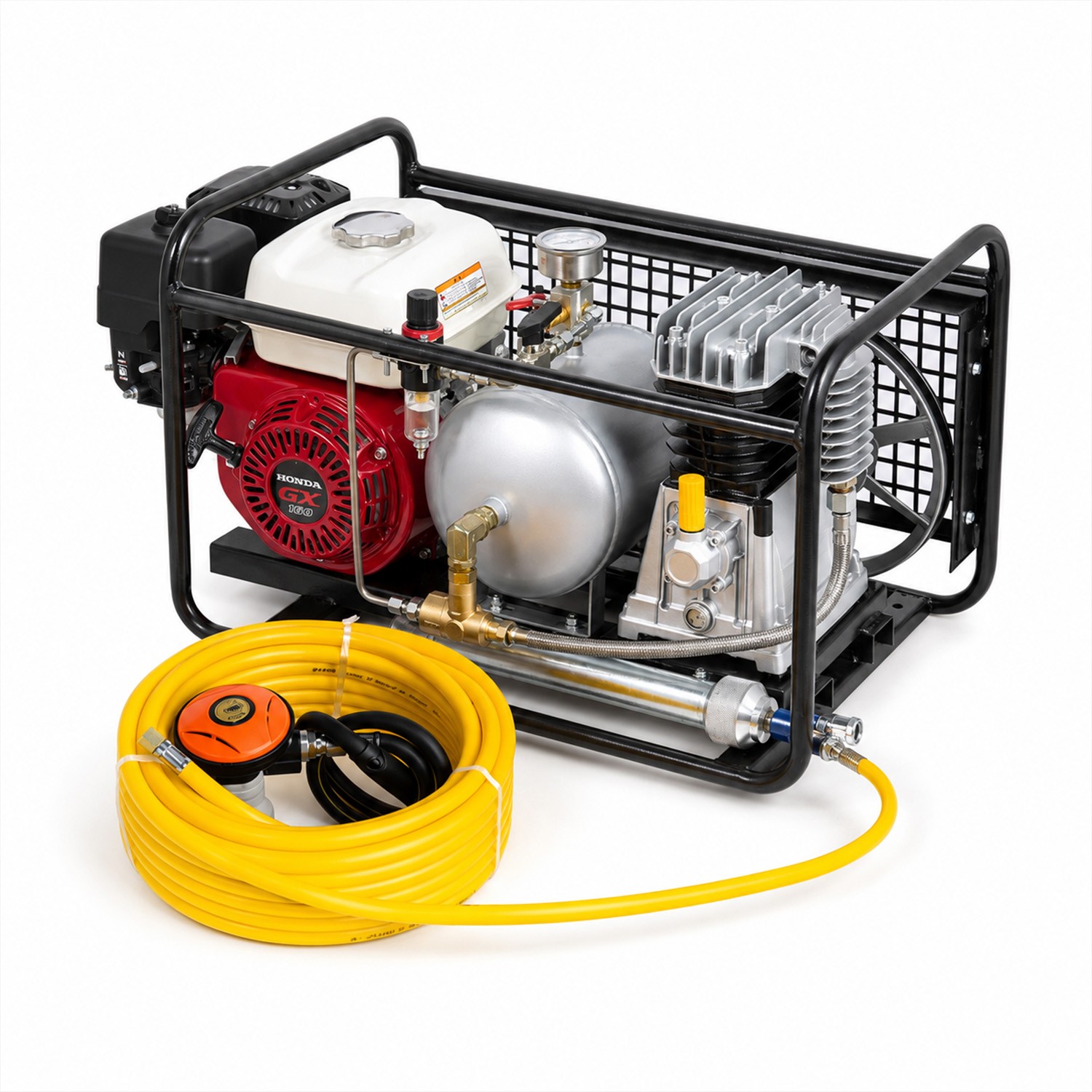 Scuba Diving Air Compressor Honda Gasoline Pump Directly Breath w/Hose+Regulator