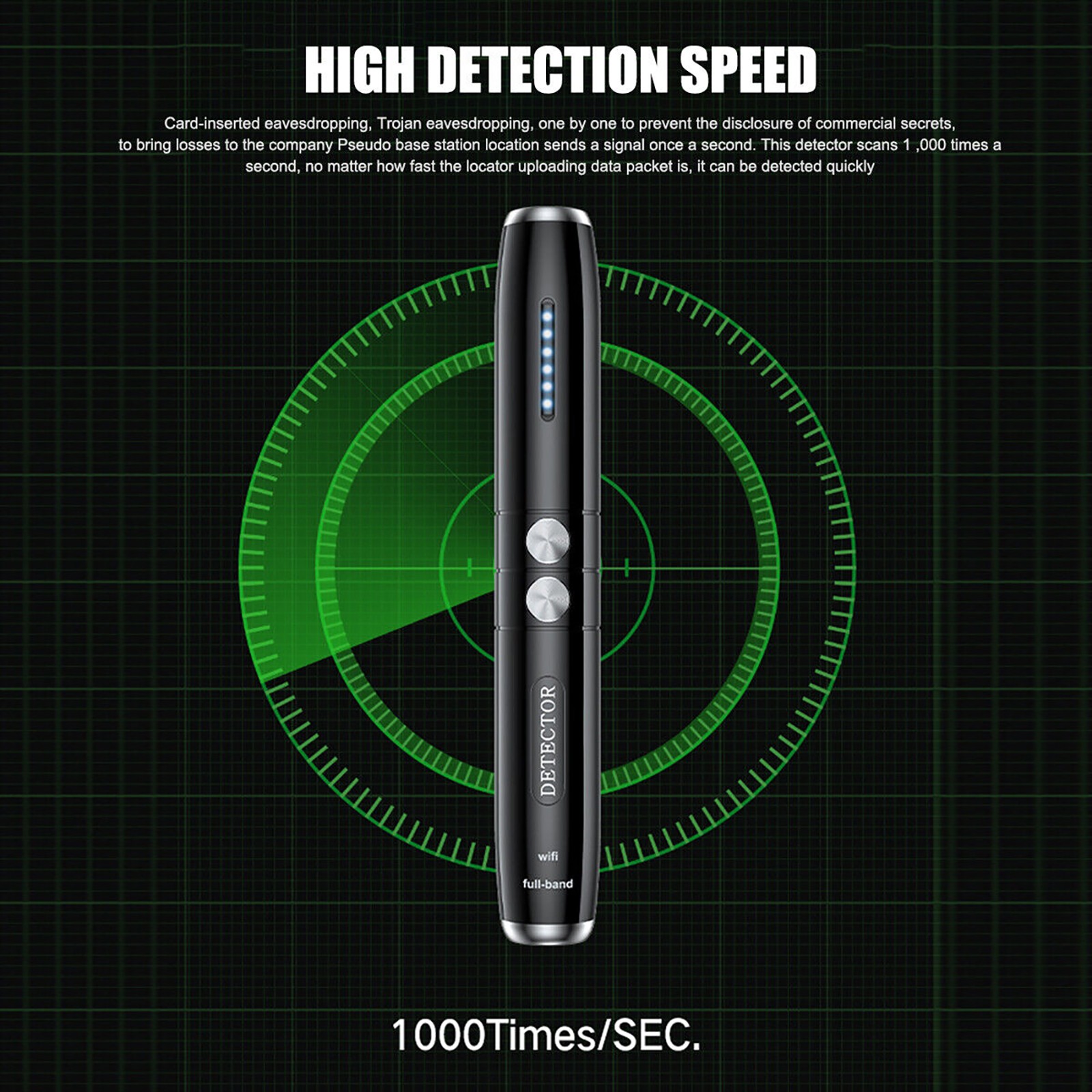 GPS RF Signal Detector Pen Anti-Spy Hidden Camera GSM Audio Bug Finder Recharge