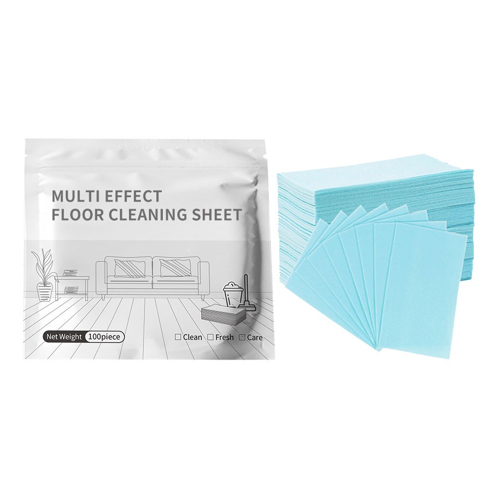 Multi-Effect Floor Cleaning Sheets,100pcs Water-Soluble Floor Cleaning Sheets