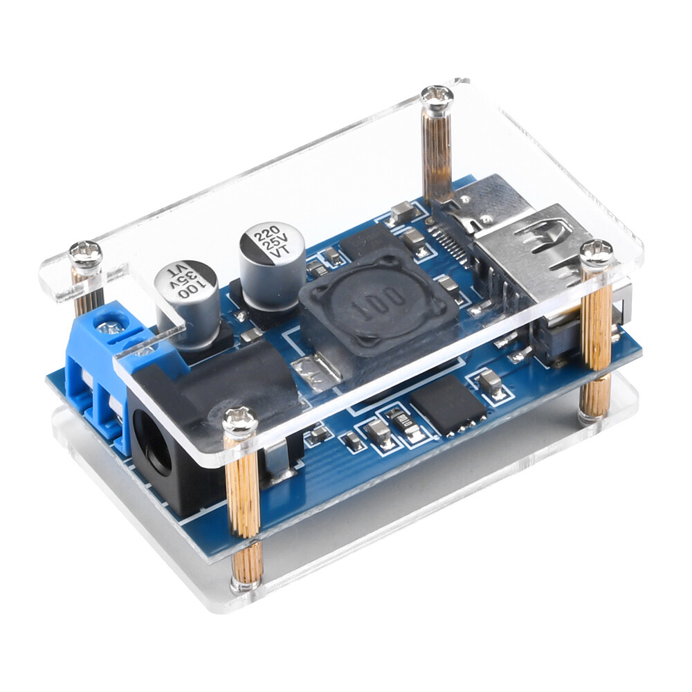 DC8.2V-32V to QC3.0/PD3.0/PPS Micro USB+Type-C Car Step-down Charging Module DIY