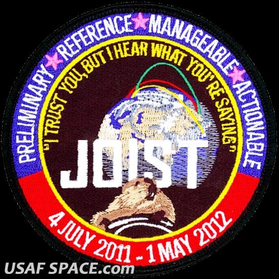 USAF JOINT OPTIMIZING INFORMATIONAL STRIKE TOOL (JOIST) ORIGINAL AIR FORCE PATCH