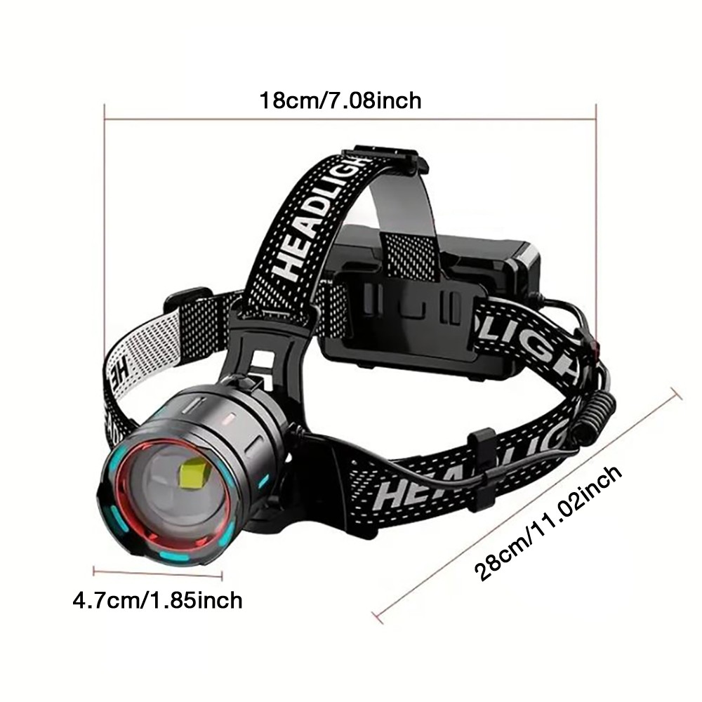 25000LM LED HEADLAMP Rechargeable Headlight Zoomable Head Torch Lamp Flashlight