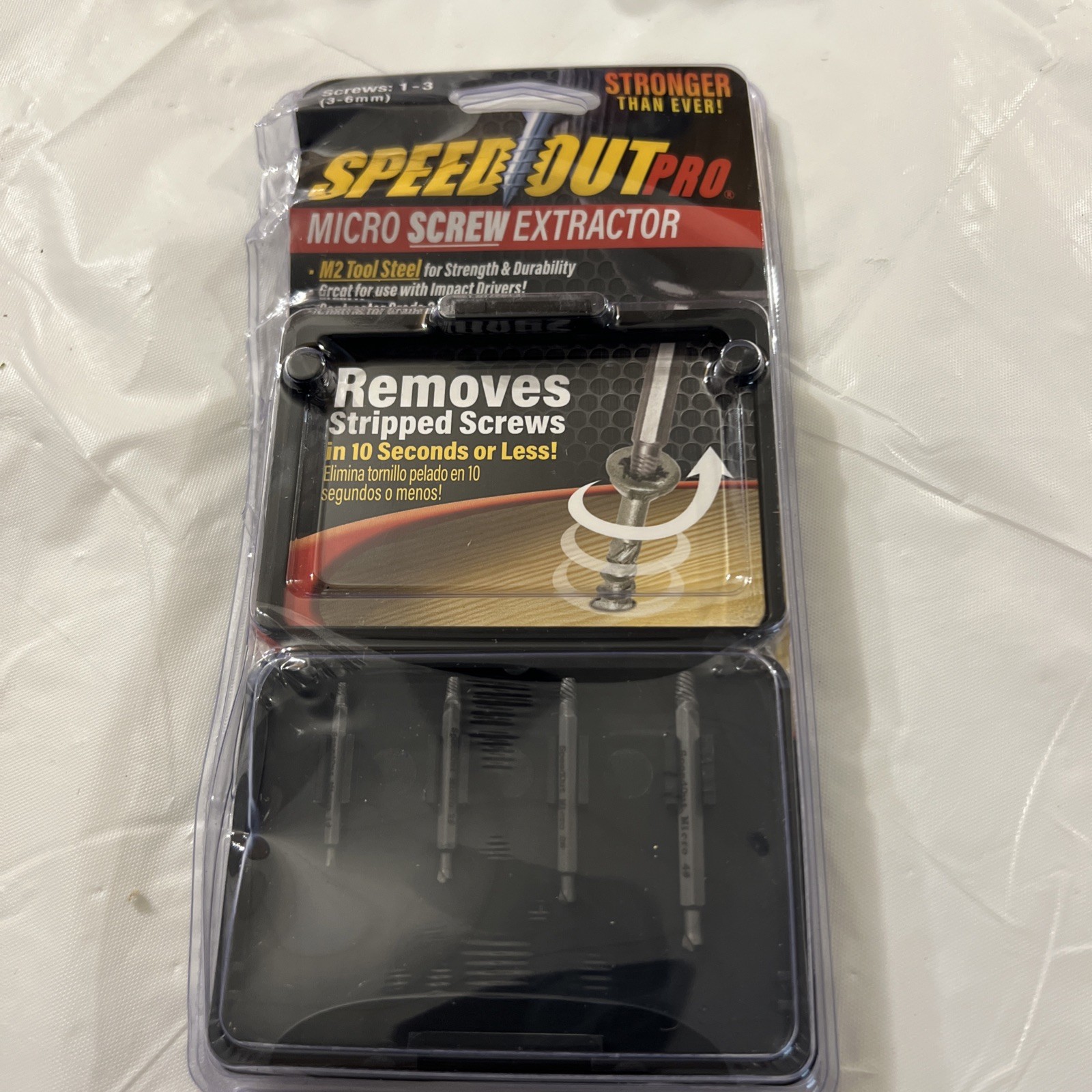 Speed out Pro Micro-Steel Double-Ended 2-in Screw extractor set