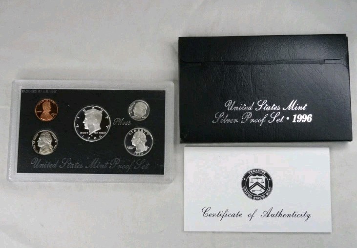 1992-1998 US Mint Silver Proof Sets 90% Silver OGP COA 7 PROOF Sets 🔥