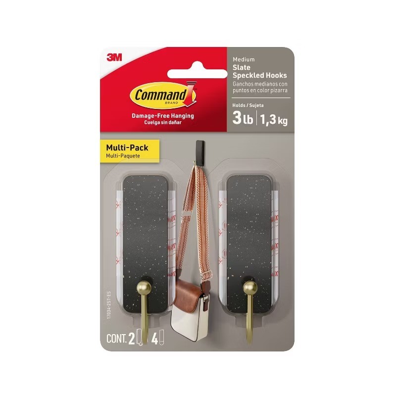 2ct Damage-Free Medium w/4 Strips - Slate Speckle
