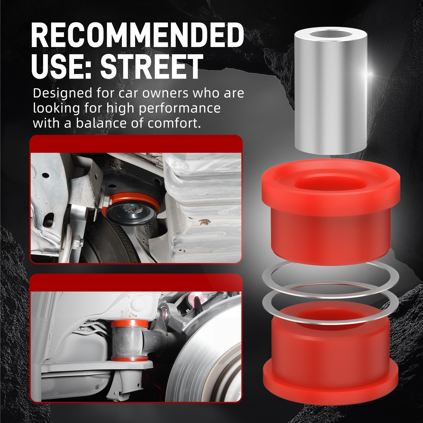 80A Polyurethane Rear Subframe Bushing Kit For BMW E90 E92 E93 325i 335i 328i
