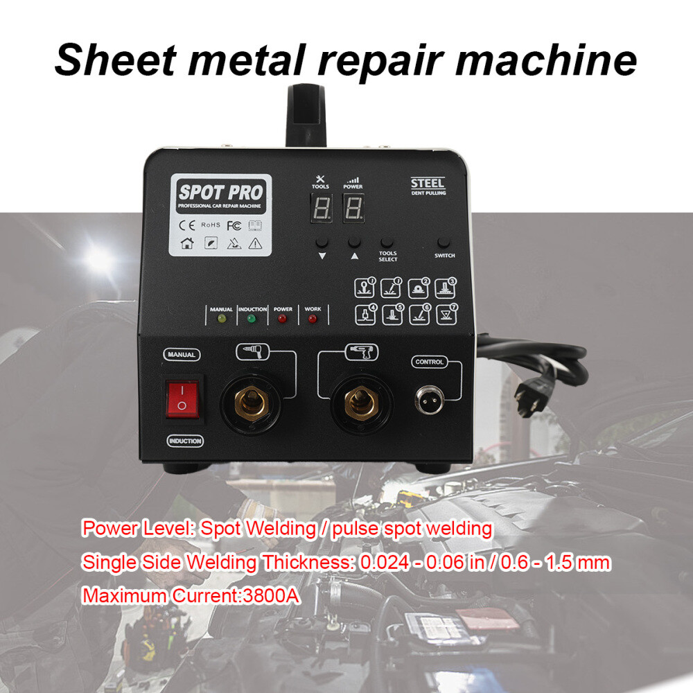 Stud Welder Dent Repair Kit 3 KW 3800A Spot Welder Dent Puller & 6 Welding Modes