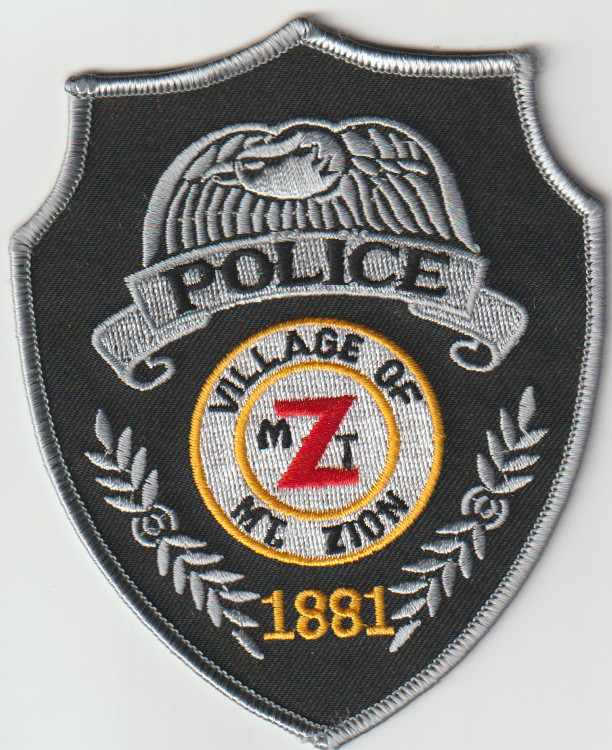 Village of MT. Zion IL Police obsolete patch shipped from Australia