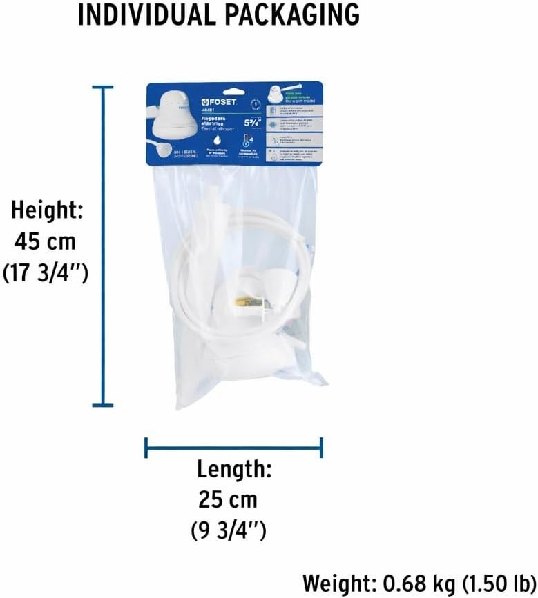 Electric Shower Head Compatible with Standard Plumbing 4 Temperature Settings...