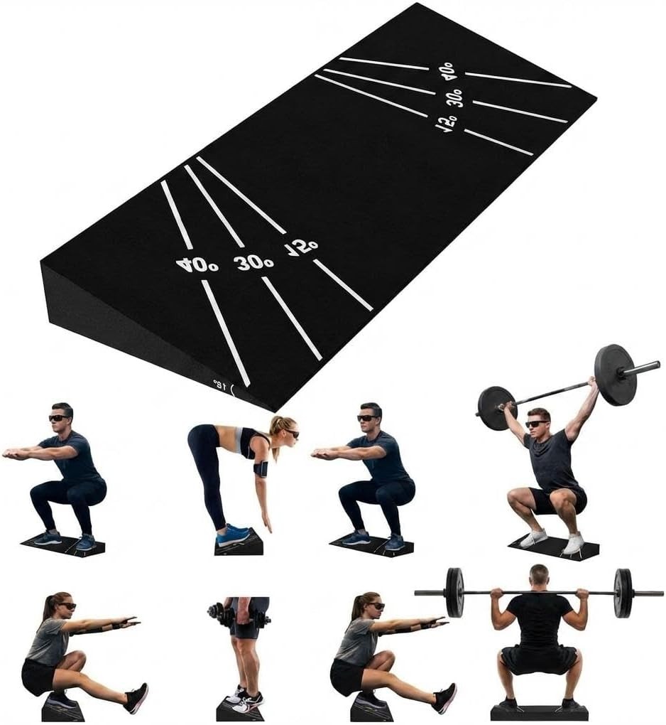 Squat Block Heel Elevated Slant Board,Calf Stretch Ankle Mobility Fitness