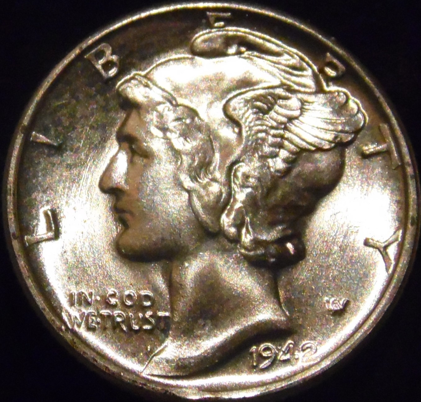 1942-S Mercury Dime Gem BU Uncirculated Full Bands