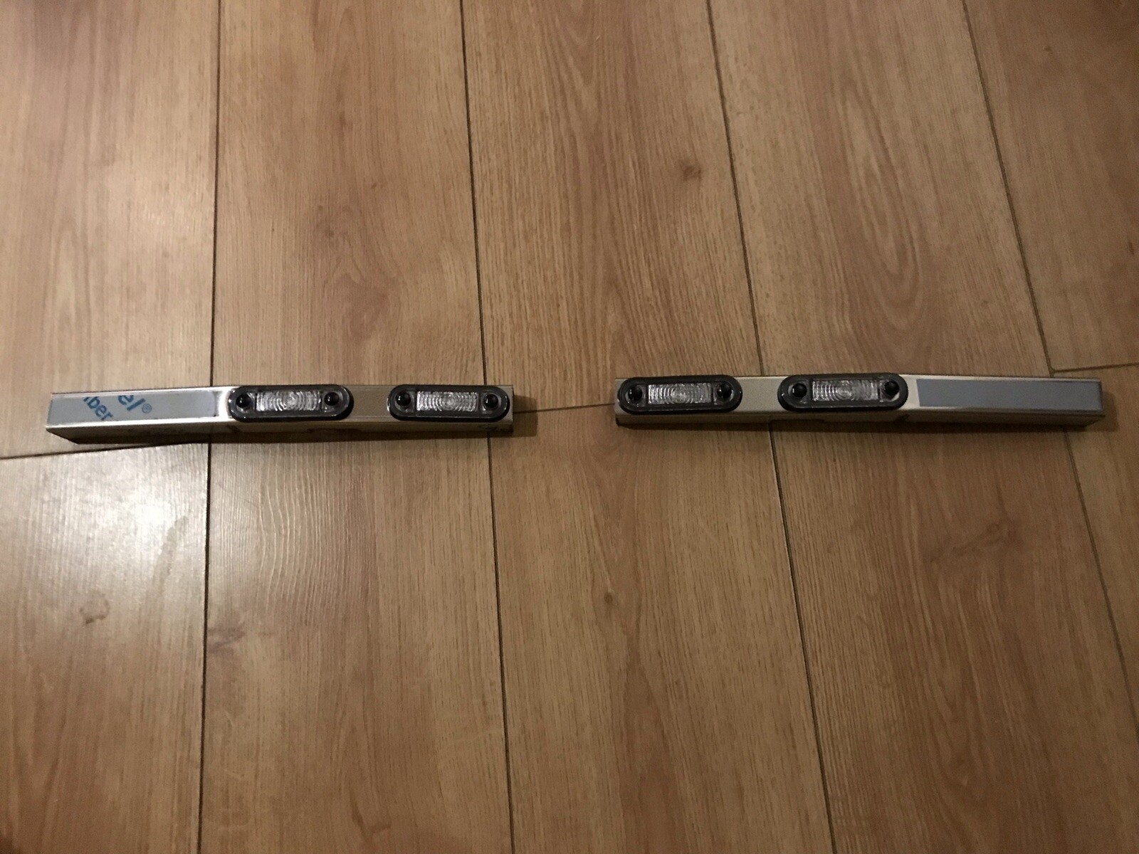 1 Pair Of Mirror Finish S/Steel Lane Sensor   4 white  lights lVOLVO V4 FH