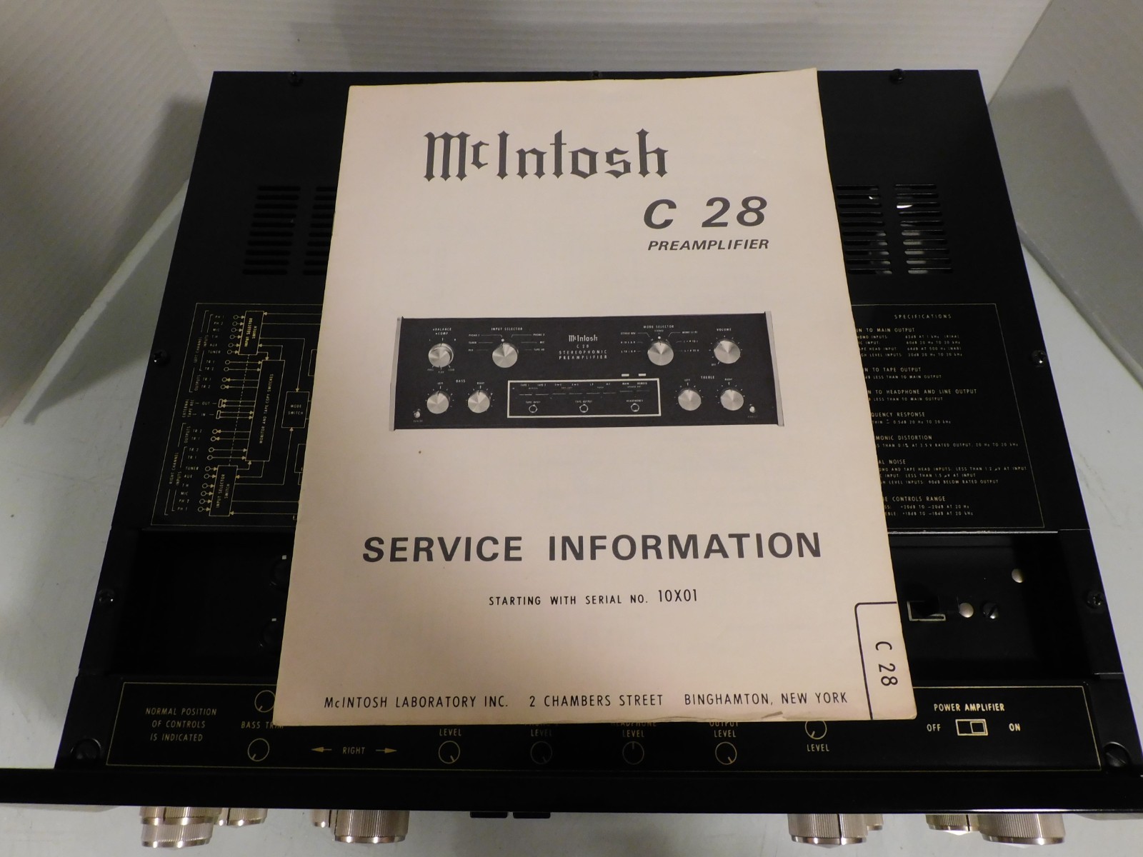 McIntosh C28 Stereo Preamplifier Tested Excellent Working Condition Pre Amp