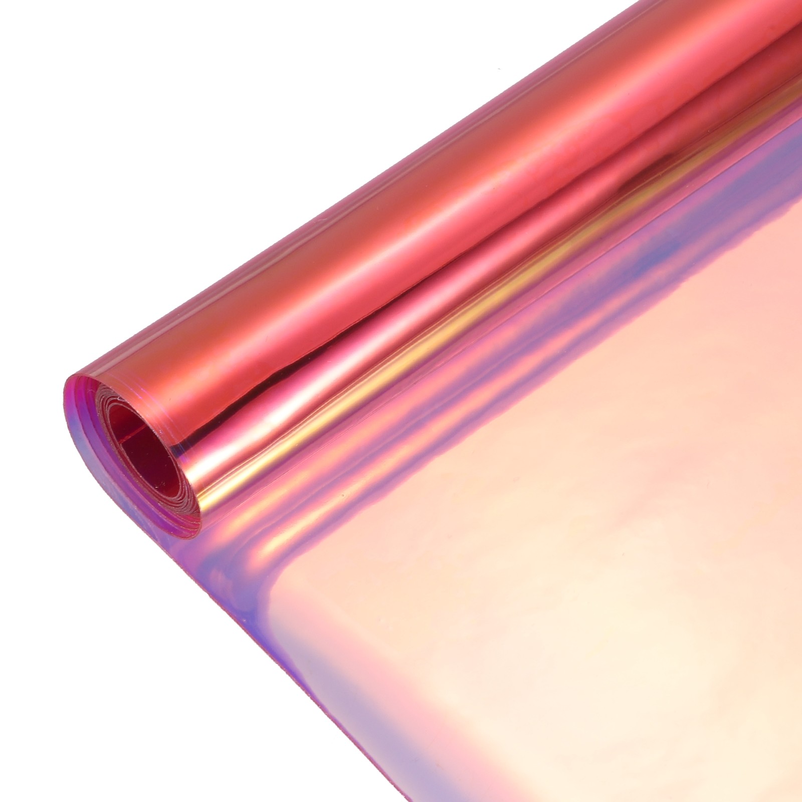 Holographic Clear Vinyl Film Holographic PVC Fabric 12"x48",Laser Red