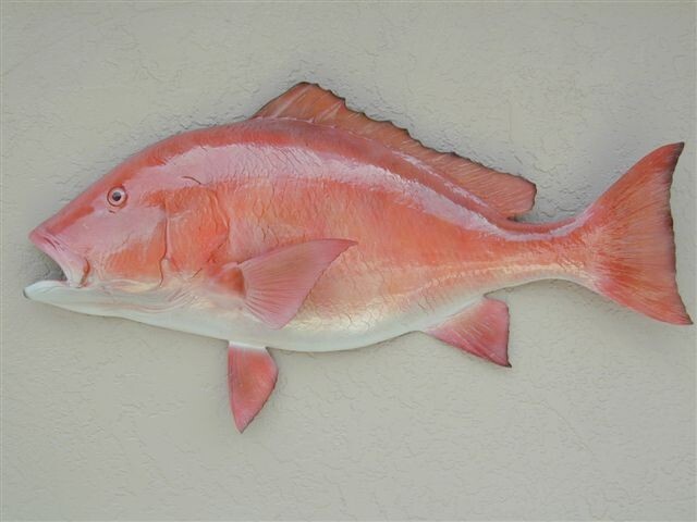 Red Snapper Replica   39 Inch Half Mount  Call 352-457-9030