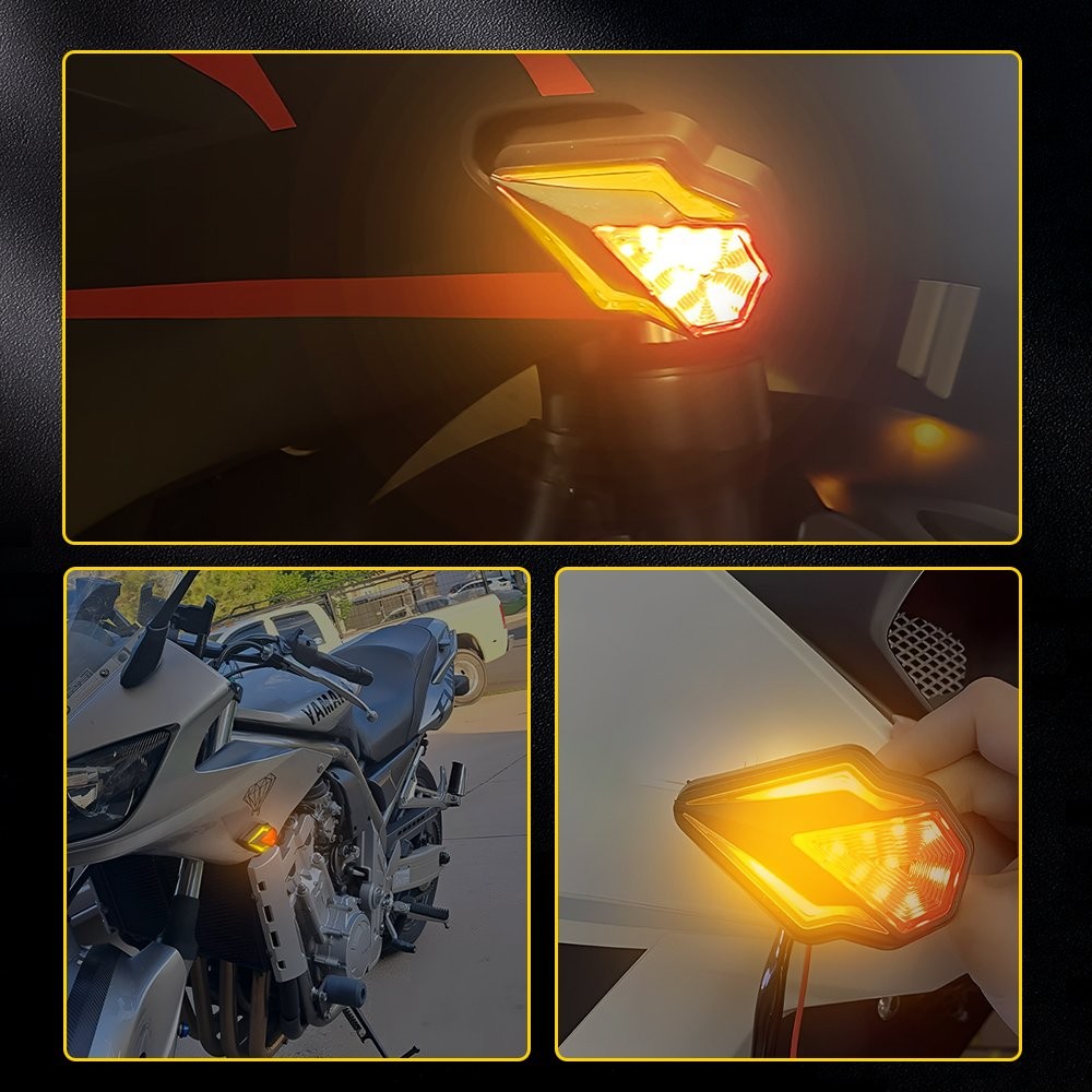 2x Motorcycle LED Flush Mount Turn Signals Indicator Blinker Light For Honda