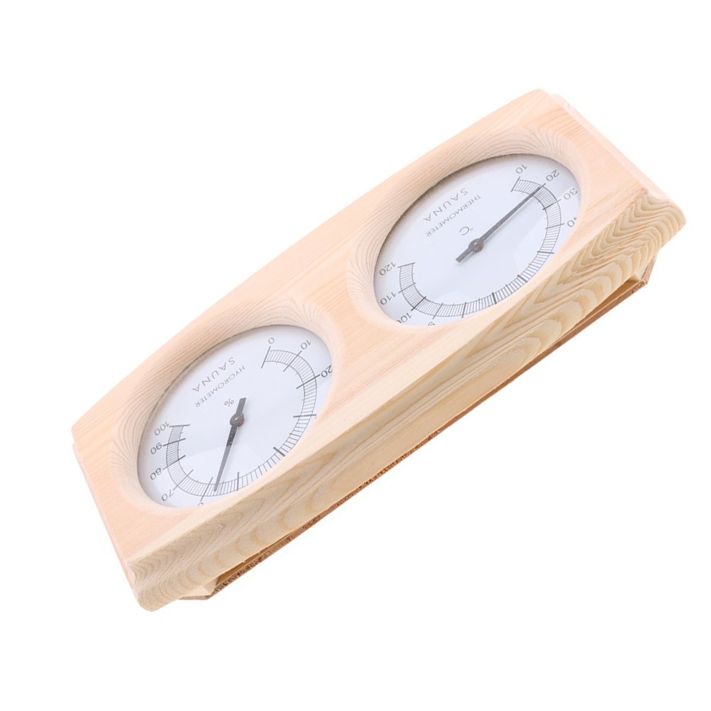 Wooden Analog Hygrothermograph Humidity Temperature Meter for Barn