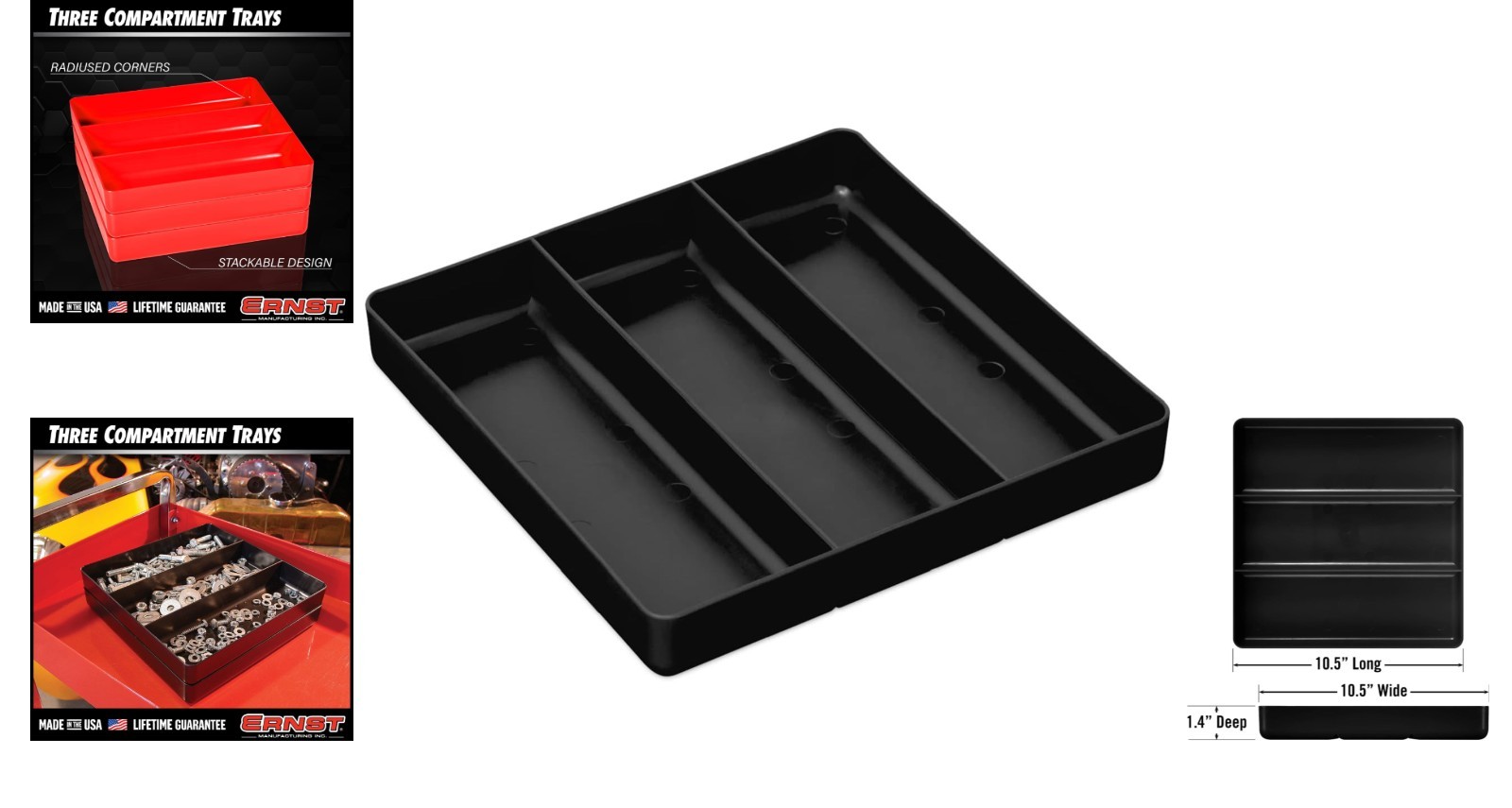 Efficient Organizer Tray with 3 Compartments - Perfect for Crafting & Repairs