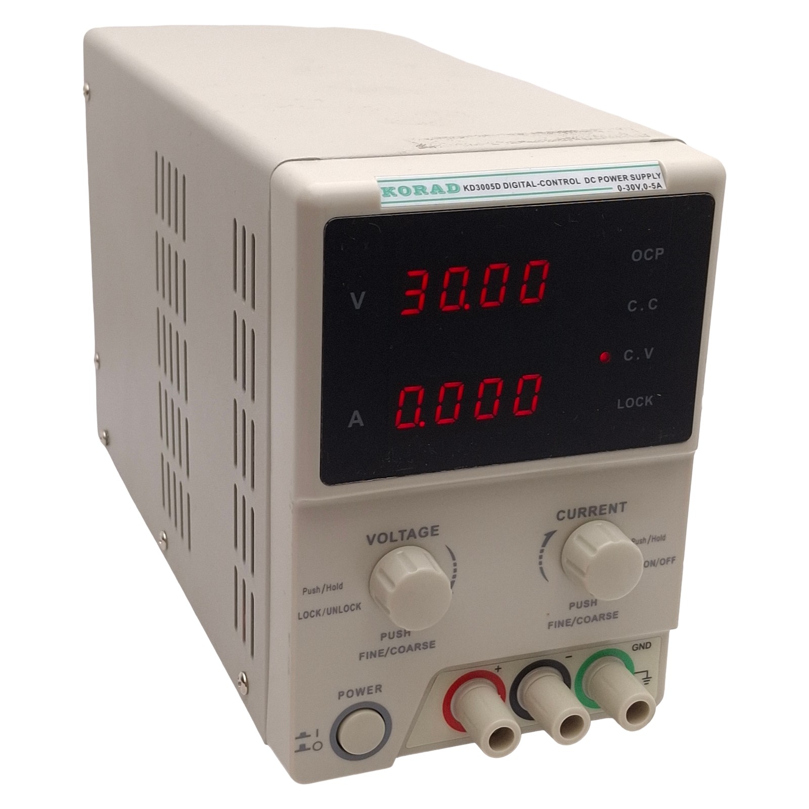 Korad KD3005 Digital-Control DC Power Supply, 150W 0-30VDC 0-5A Out, 110VAC In