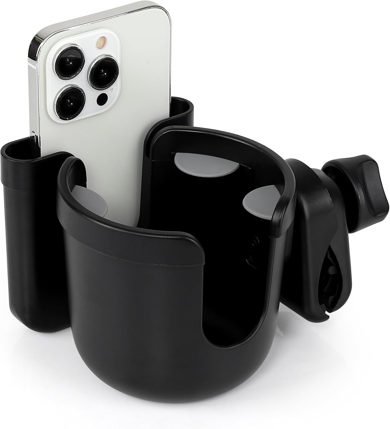 2-in-1 Walker Cup Holder with Phone Holder, Wheelchair Cup Holder, Rollator Cup