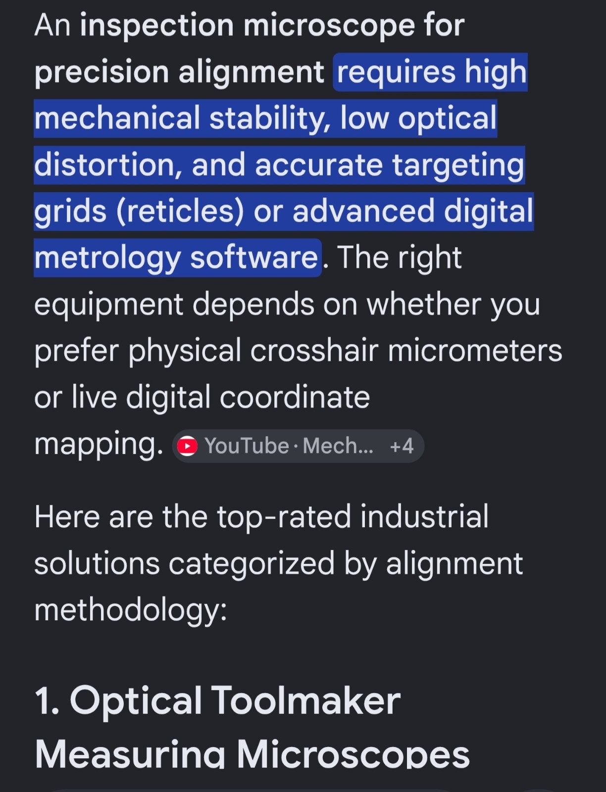 Optical Microscope Toolmakers Precision Fractions Of A Degree.