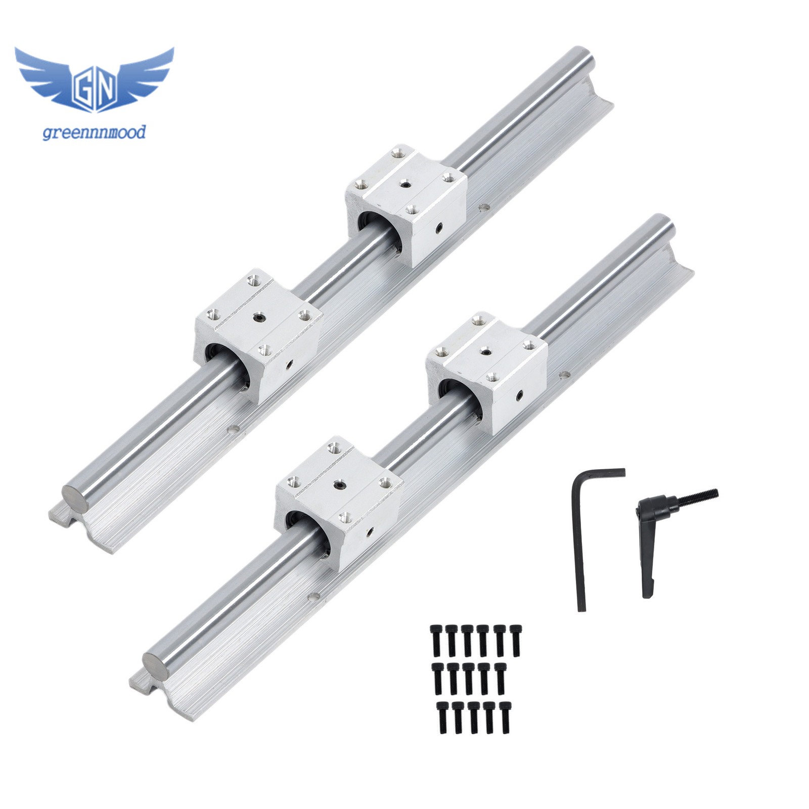 2Pcs SBR16-400mm & 4 PCS SBR16UU Carriage Bearing Blocks Linear Bearings & Rail