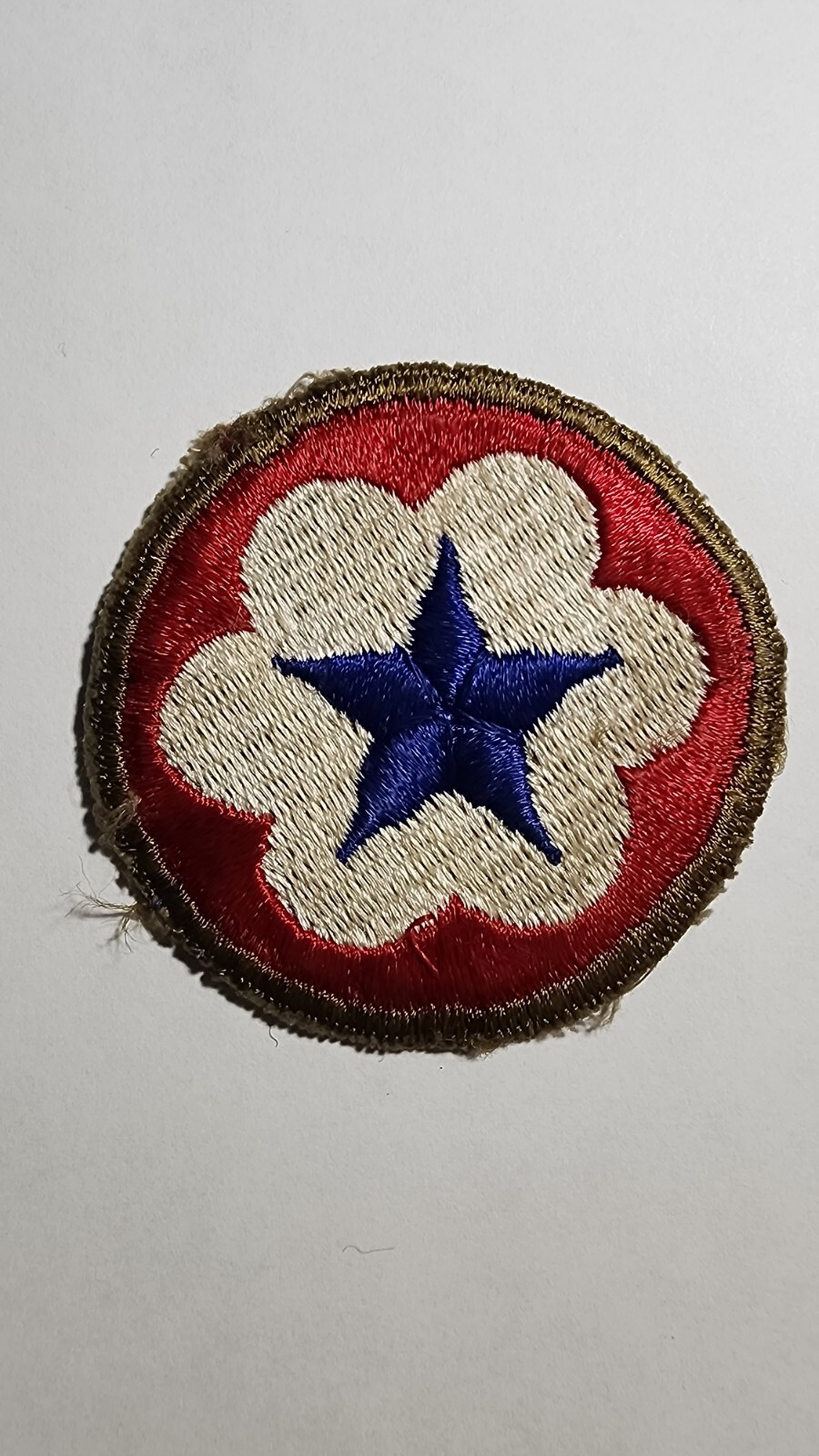 WWII US Army Service Forces Patch Green Border Variation WWII