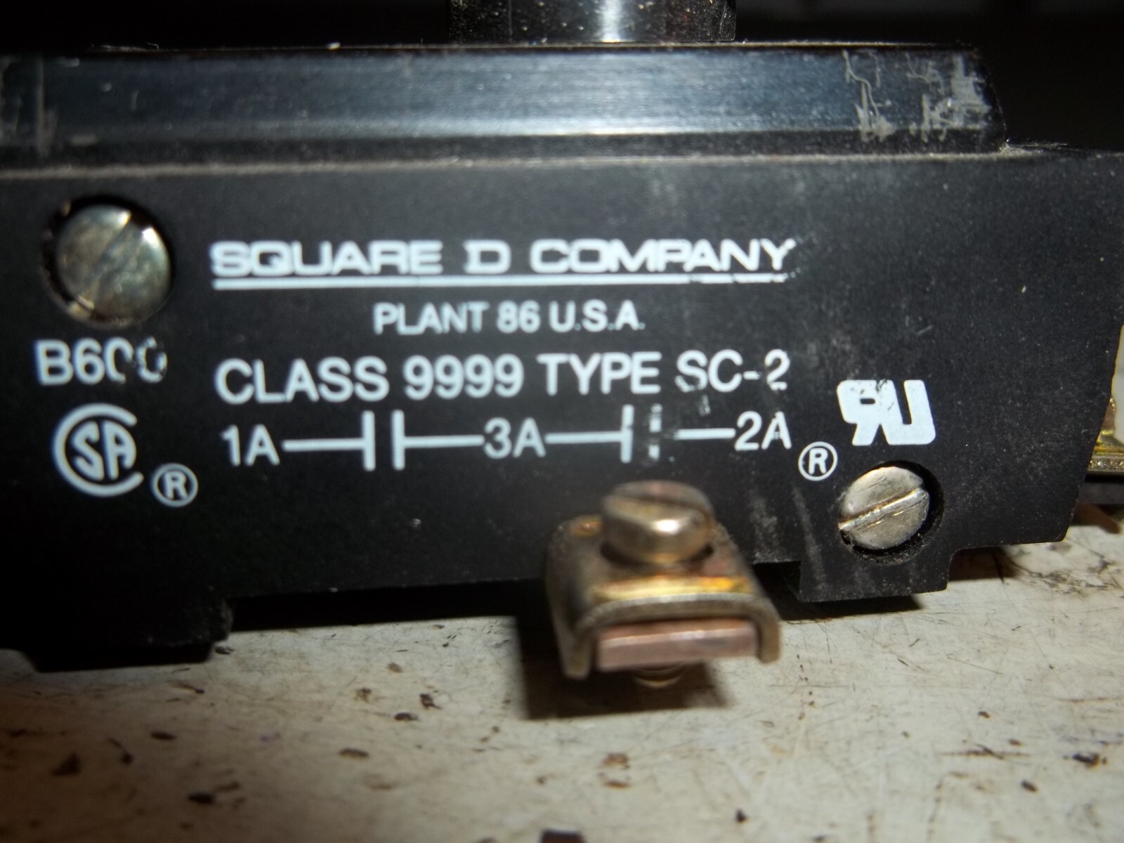 SQUARE D CLASS 9999 TYPE SC-2 SELECTOR SWITCH (BIN81)