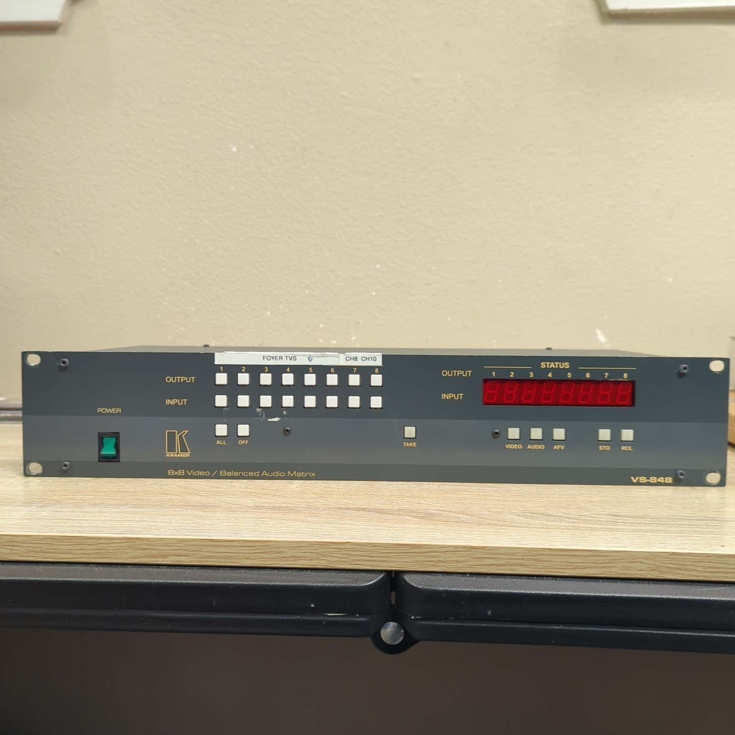 KRAMER 8x8 VS-848 Video/Balanced Audio Matrix Switcher AS-IS