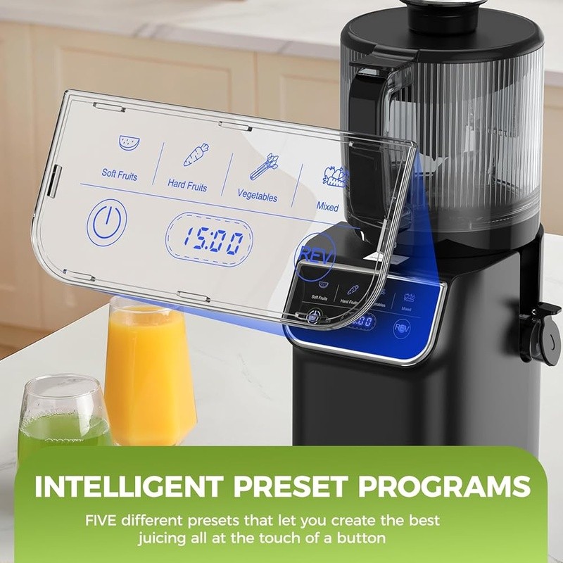 Whole Fruit Juicer 100oz Large Capacity Cold Press Auto-Reverse Quiet Clean New