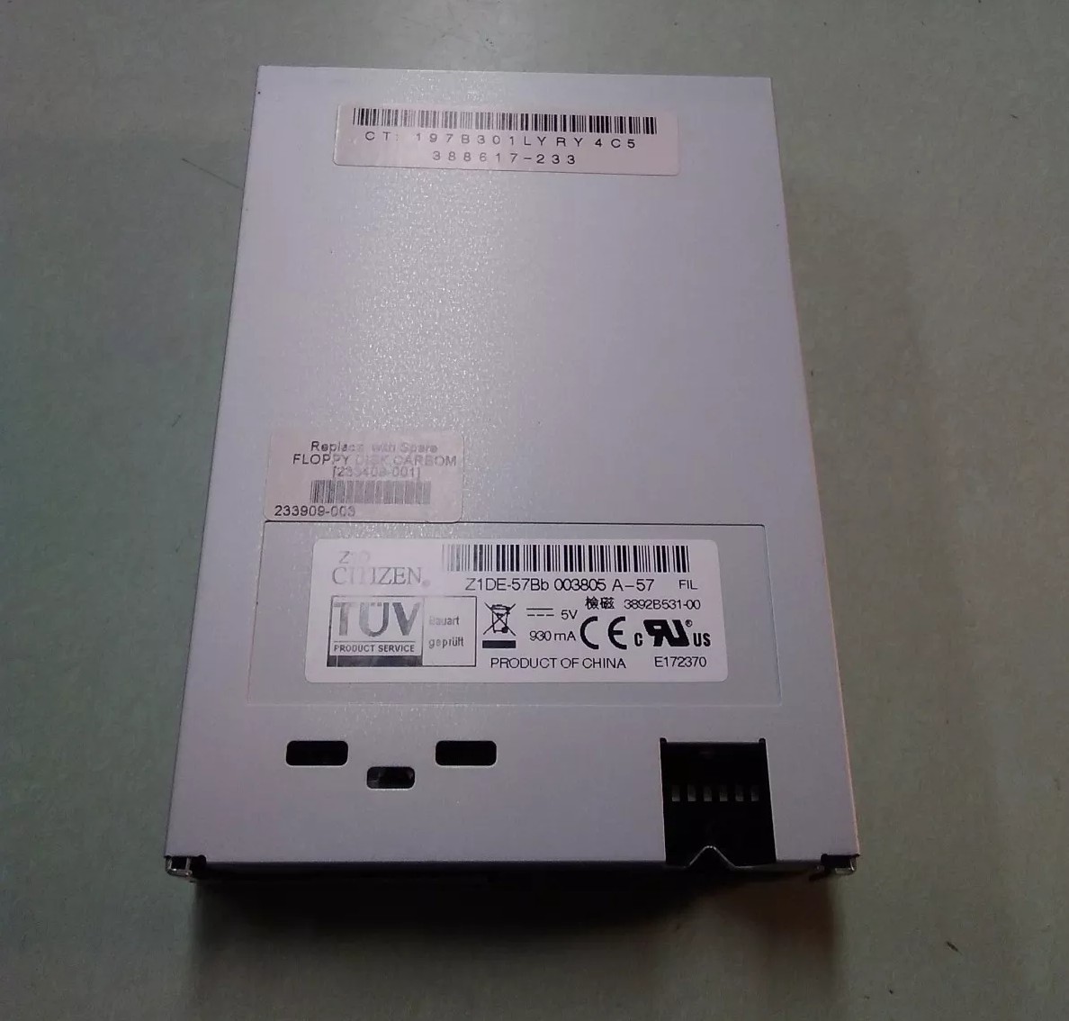 Z1D Citizen Z1DE-57Bb 003805 Compaq 233409-001 Internal Floppy Drive - NO BEZEL