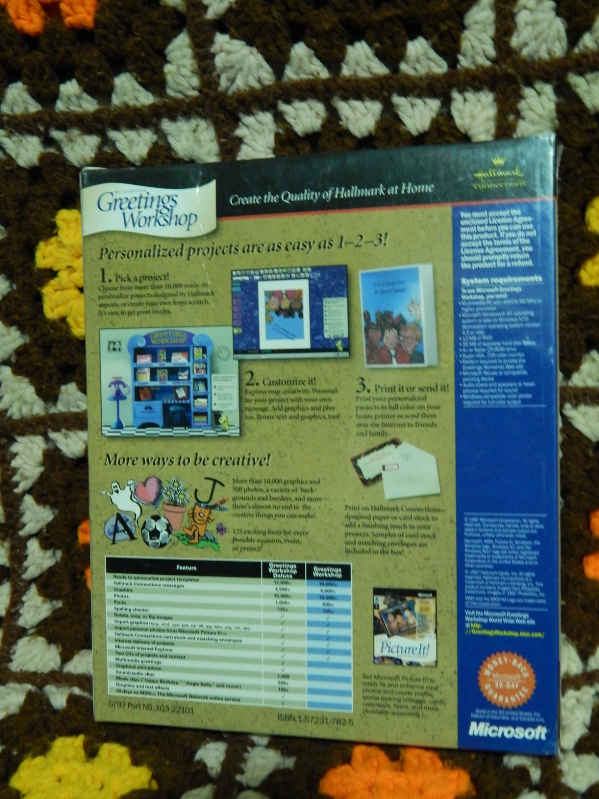 '90s Computer Software (LOT of 4) Microsoft Greetings Workshop + Color Clipart +