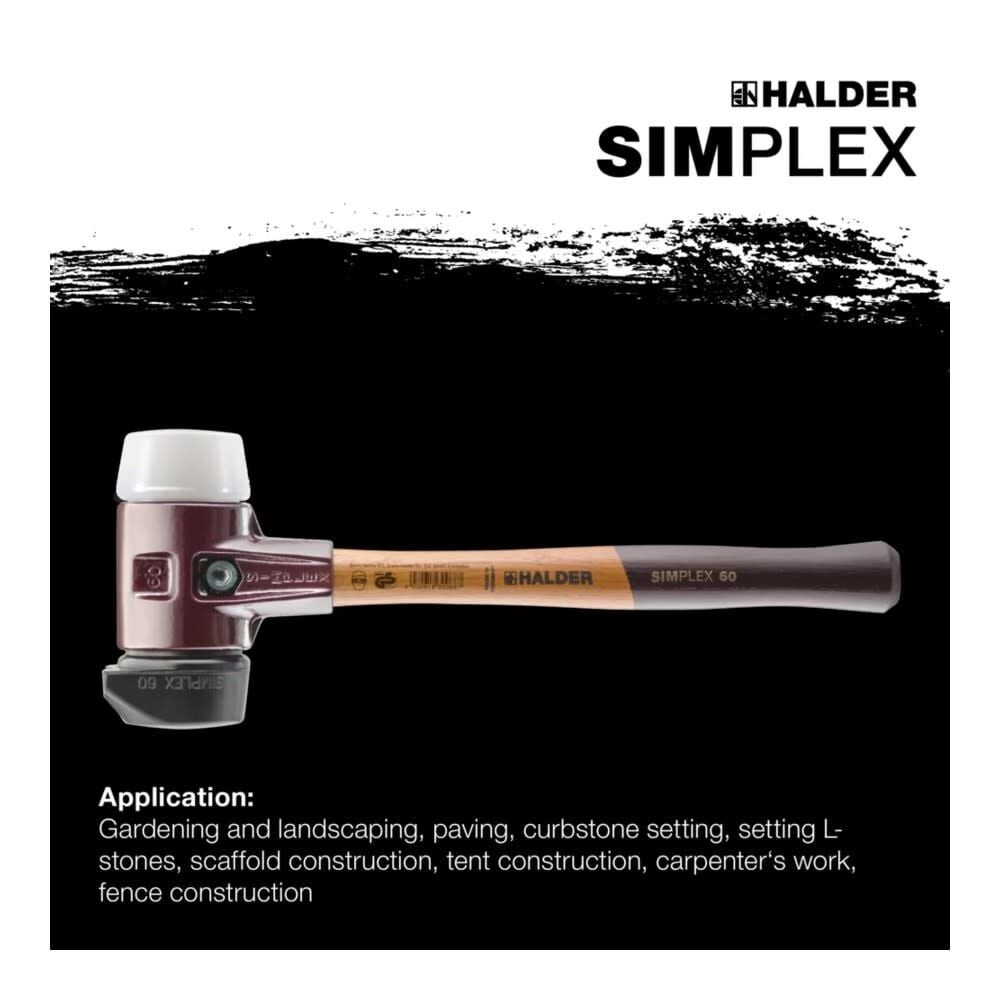 Halder Inc Rubber/superplastic Head Simplex Soft-Face Mallet With Wooden Handle