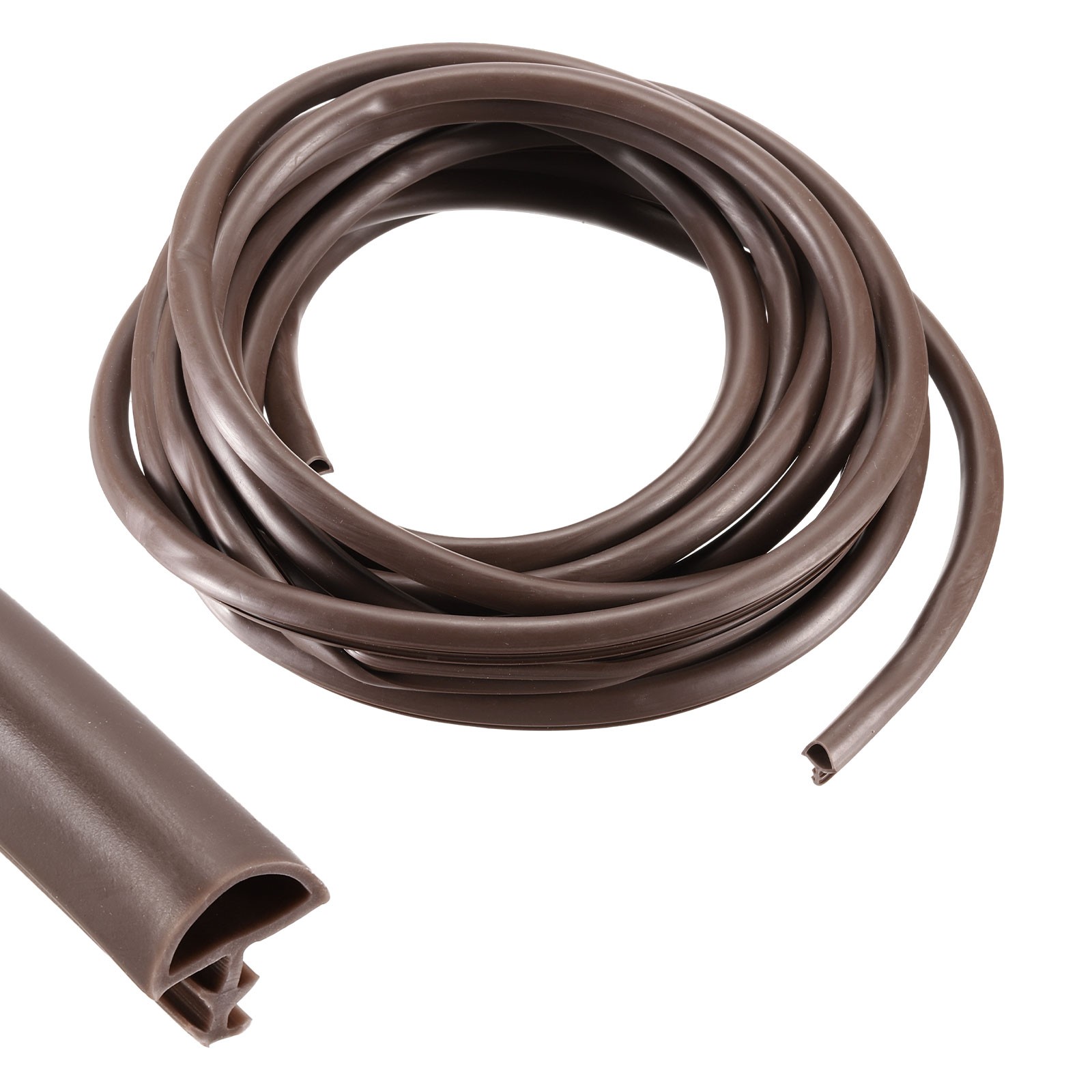 2 Pack Window Weather Stripping Door Seal 3/8" Wide Kerf Mount 5m Brown