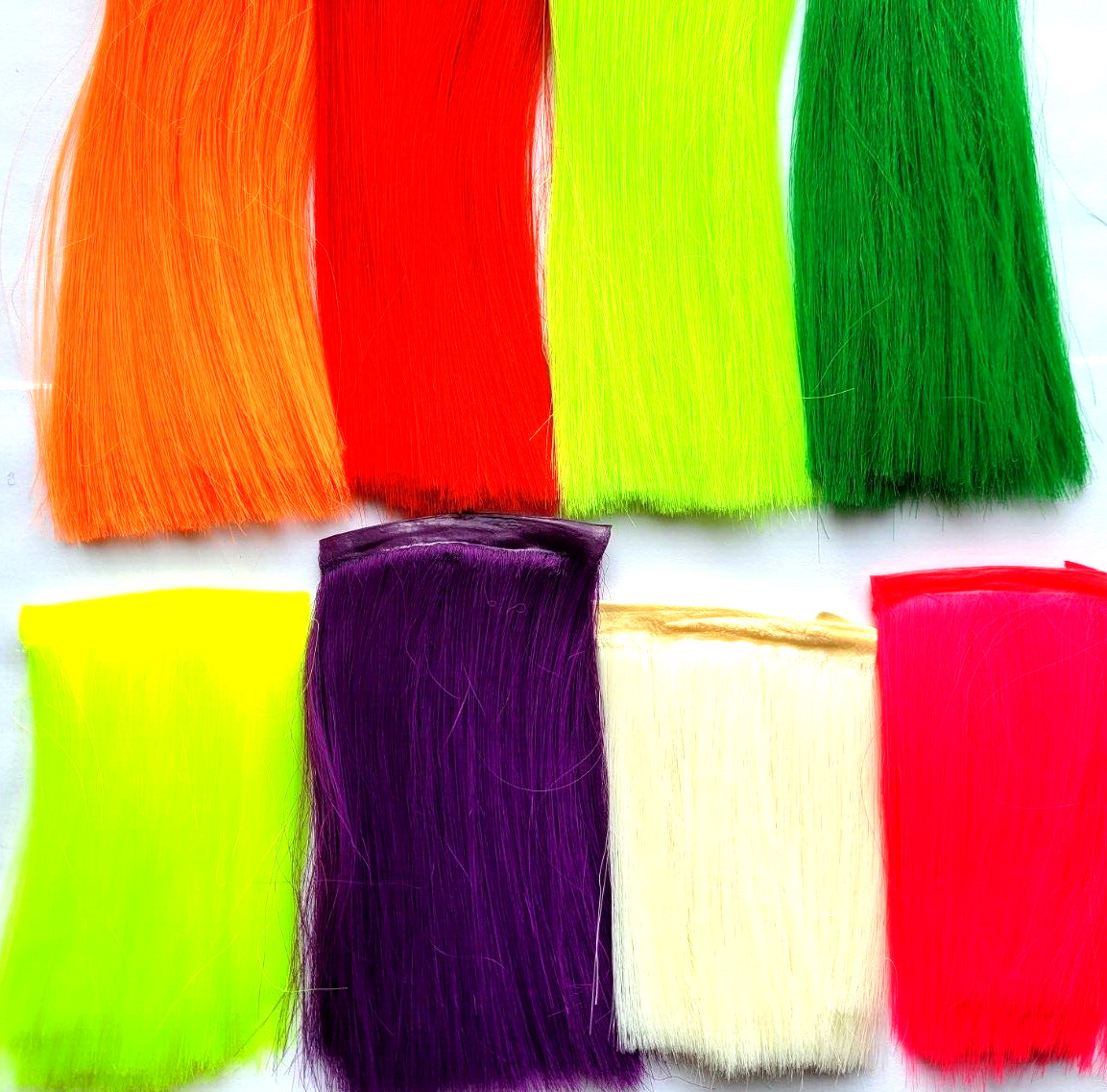 FISHAIR - 3-7" - 50 Denier - 8 COLORS - Bucktail Substitute - Fly Tying Material
