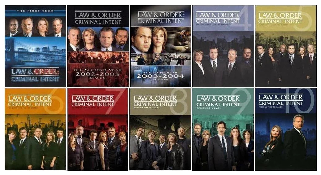 LAW and ORDER CRIMINAL INTENT Seasons 1-10 DVD SET