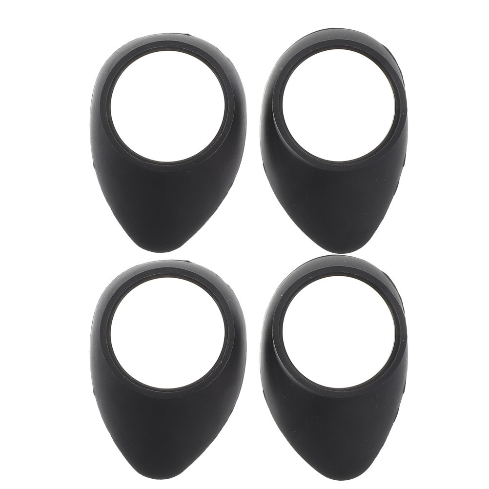 4Pcs Durable Rubber Microscope Eyepiece Cover Caps Black Soft Eye Shields